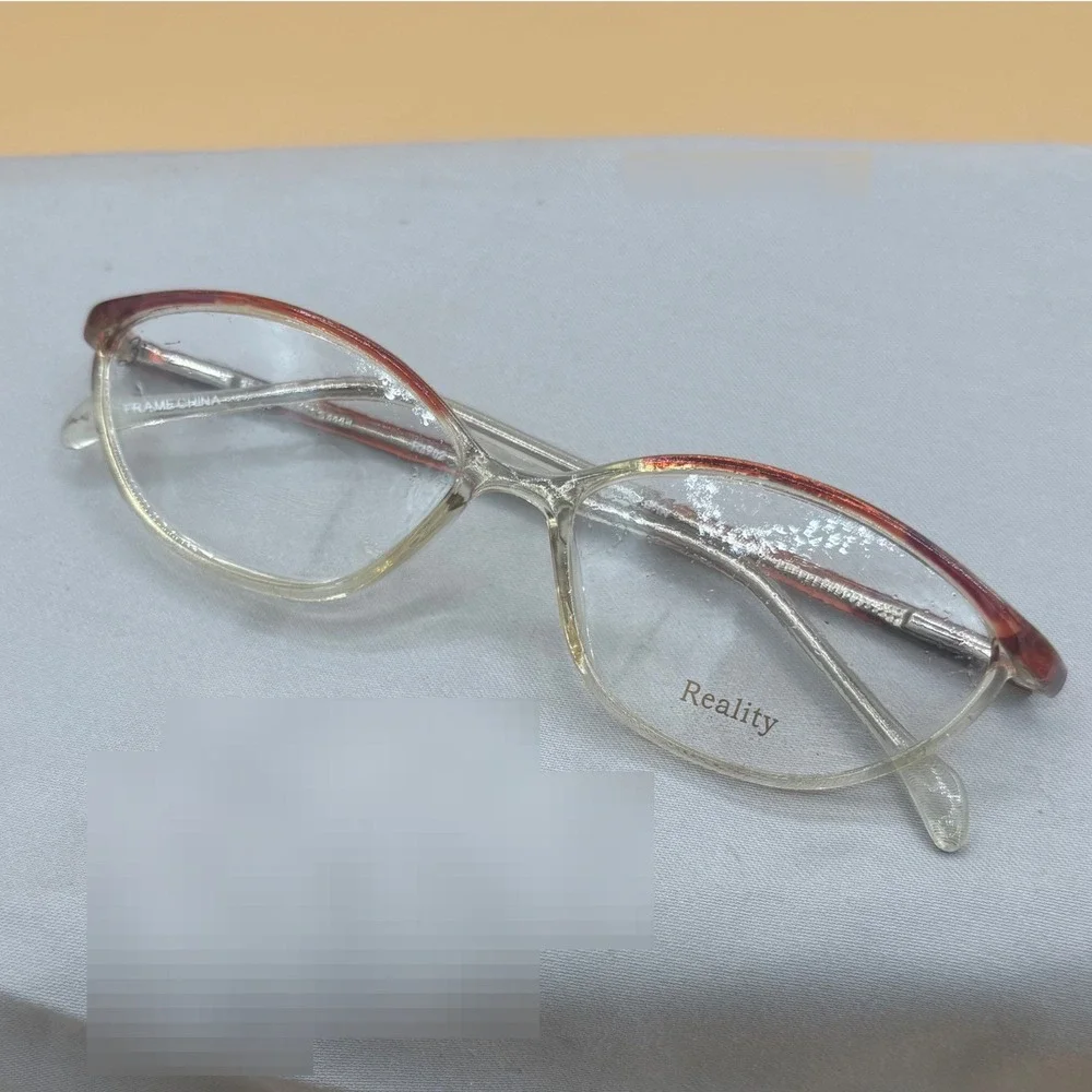 Reality Eyewear H3702 Frames Women 51-14-130 Clear Brown Excellent OfficeSiren